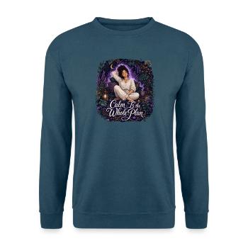 Ruhe ist der ganze Plan - Unisex Pullover - Indigoblau - Vorne