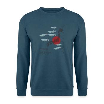 Medaka Ricefish, Oryzias latipes - Unisex Pullover - Indigoblau - Vorne