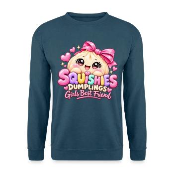 Squishy Dumpling – Girls Best Friend - Unisex Pullover - Indigoblau - Vorne