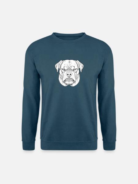 Beißender Hund Kopfzeichnung - Unisex Pullover - Indigoblau