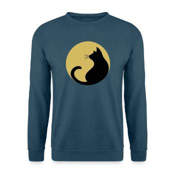 Katze Mond - Unisex Pullover - Indigoblau - Vorne