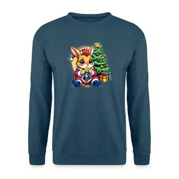 Weihnachtsbunny mit Keksen - Unisex Pullover - Indigoblau - Vorne