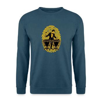 Pauke Pauker Im Fingerabdruck Percussion - Unisex Pullover - Indigoblau - Vorne