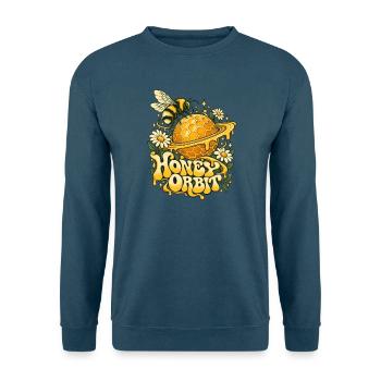 Honigplanet Biene Orbit - Unisex Pullover - Indigoblau - Vorne