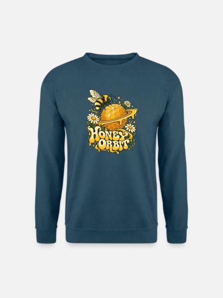 Honigplanet Biene Orbit - Unisex Pullover - Indigoblau