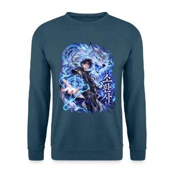 Eiswolf-Magier mit magischem Kreis - Unisex Pullover - Indigoblau - Vorne