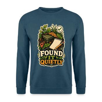 FOUND IT QUIETLY - Unisex Pullover - Indigoblau - Vorne