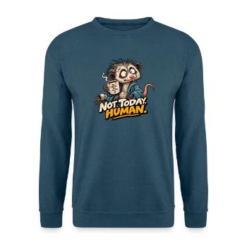 Nicht heute, Mann! – Eine Maus ohne Kaffee - Unisex Pullover - Indigoblau - Vorne