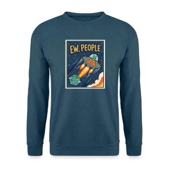 EW, Leute UFO-Cartoon - Unisex Pullover - Indigoblau - Vorne