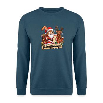 Weihnachtschaos - Unisex Pullover - Indigoblau - Vorne