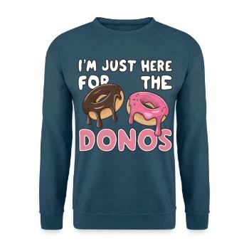 Ich Bin Nur Wegen Der Donos Hier - Unisex Pullover - Indigoblau - Vorne