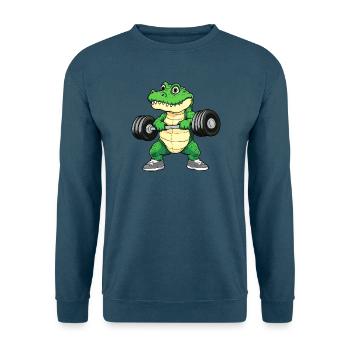Krokodile Fitness / Trainer Krokodil - Unisex Pullover - Indigoblau - Vorne