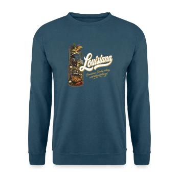 Louisiana Retro Vintage Pelican State Design - Unisex Pullover - Indigoblau - Vorne