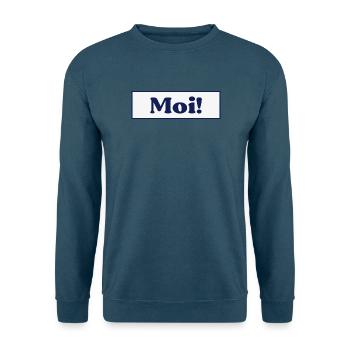 Finnland Moi Gruß - Unisex Pullover - Indigoblau - Vorne