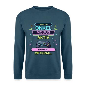 Onkel Modus Aktiv Neon Gaming - Unisex Pullover - Indigoblau - Vorne