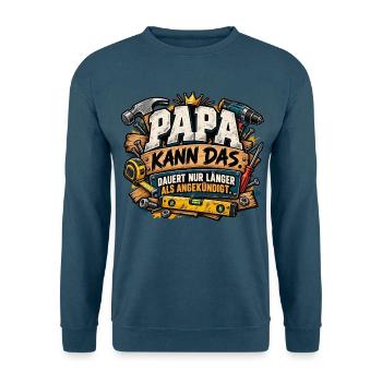 Papa Kann Das – DIY Vaterwitz - Unisex Pullover - Indigoblau - Vorne