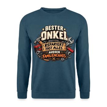 Bester Onkel – Repariert Fast Alles - Unisex Pullover - Indigoblau - Vorne