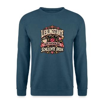 LieblingsTante: Gute Ratschläge Schlechte Ideen - Unisex Pullover - Indigoblau - Vorne
