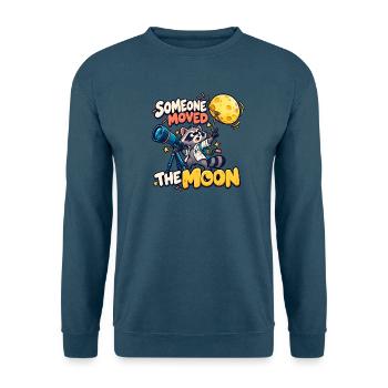 Jemand hat den Mond bewegt - Unisex Pullover - Indigoblau - Vorne