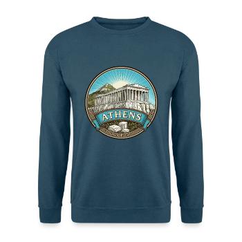 Athen Griechenland Reiseabzeichen Parthenon Souvenir - Unisex Pullover - Indigoblau - Vorne