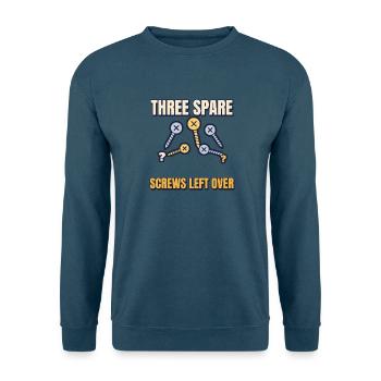 Drei übrig gebliebene Ersatzschrauben lustiges DIY-T-Shirt - Unisex Pullover - Indigoblau - Vorne
