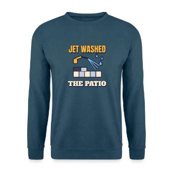 Jet hat die Terrasse gespült – lustiges DIY-Wochenend-T-Shirt - Unisex Pullover - Indigoblau - Vorne