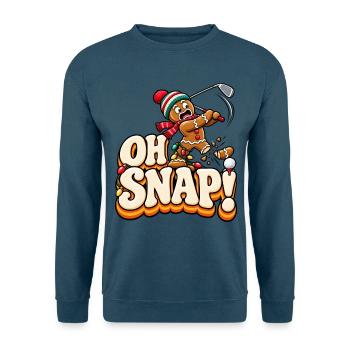 Oh Snap Weihnachts-Gingerbread Golf - Unisex Pullover - Indigoblau - Vorne