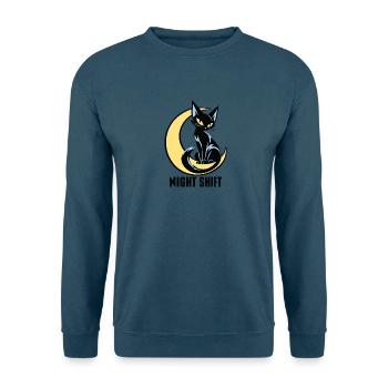 Mondkatze Nachtlicht - Unisex Pullover - Indigoblau - Vorne