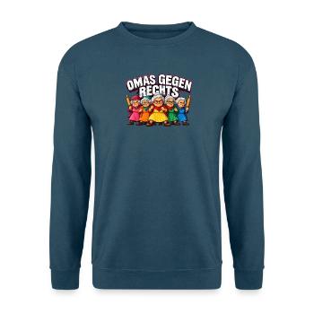 Omas Gegen Rechts Karikatur - Unisex Pullover - Indigoblau - Vorne