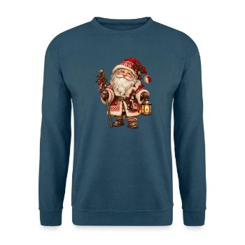 Weihnachts-Domovoi-Slawisches Hausgeist-Design - Unisex Pullover - Indigoblau - Vorne