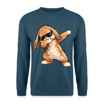 Dabbing-Teddykaninchen - Unisex Pullover - Indigoblau - Vorne