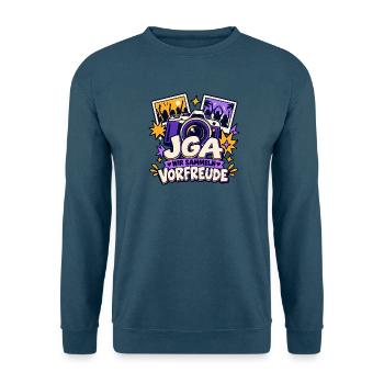 JGA – Wir sammeln Vorfreude - Unisex Pullover - Indigoblau - Vorne