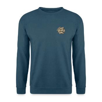 Good Things Take Time – Vintage Typografie - Unisex Pullover - Indigoblau - Vorne