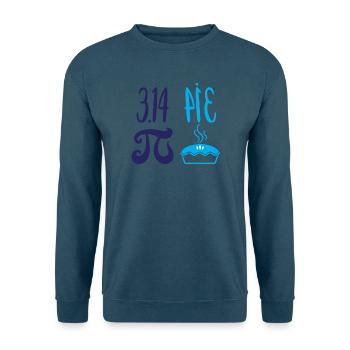 Pi und Kuchen: Mathematik-Witz - Unisex Pullover - Indigoblau - Vorne