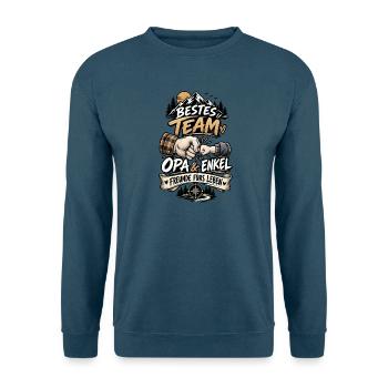 Bestes Team – Opa und Enkel, Freunde fürs Leben - Unisex Pullover - Indigoblau - Vorne