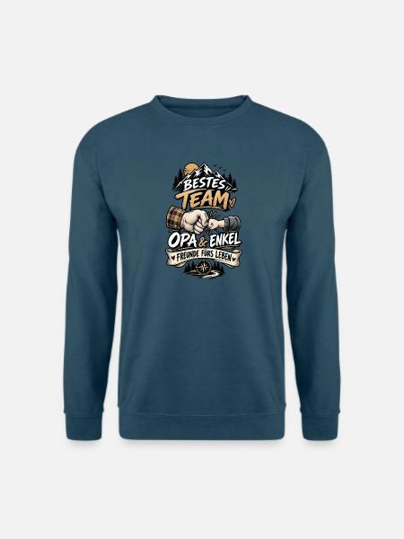 Bestes Team – Opa und Enkel, Freunde fürs Leben - Unisex Pullover - Indigoblau