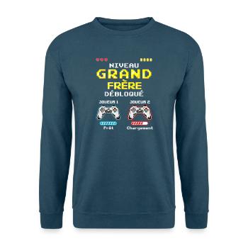 Big Brother Level freigeschalteter Gamer Bald Zukunft - Unisex Pullover - Indigoblau - Vorne