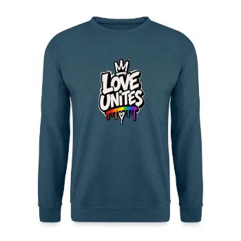 Love Unites - Unisex Pullover - Indigoblau - Vorne