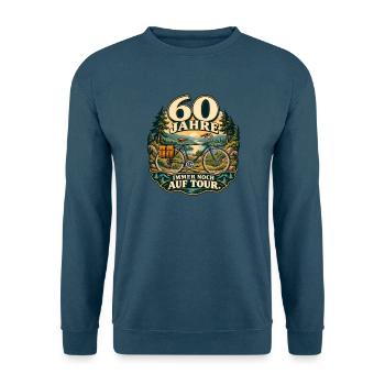 60 Jahre Tour – Fahrrad Jubiläum - Unisex Pullover - Indigoblau - Vorne