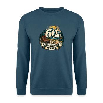 60 Jahre Schritt für Schritt Weiter - Unisex Pullover - Indigoblau - Vorne