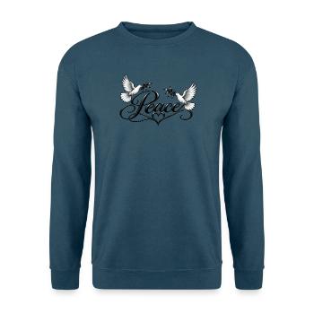 Friedenstauben Ornament - Unisex Pullover - Indigoblau - Vorne