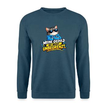 MEINE GEDULD IST NICHT GRENZENLOS - Unisex Pullover - Indigoblau - Vorne