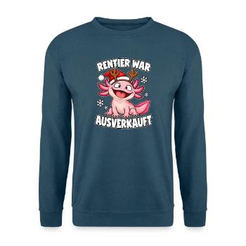 Rentier War Ausverkauft Axolotl - Unisex Pullover - Indigoblau - Vorne