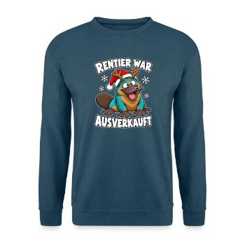 Rentier war ausverkauft Weihnachten - Unisex Pullover - Indigoblau - Vorne