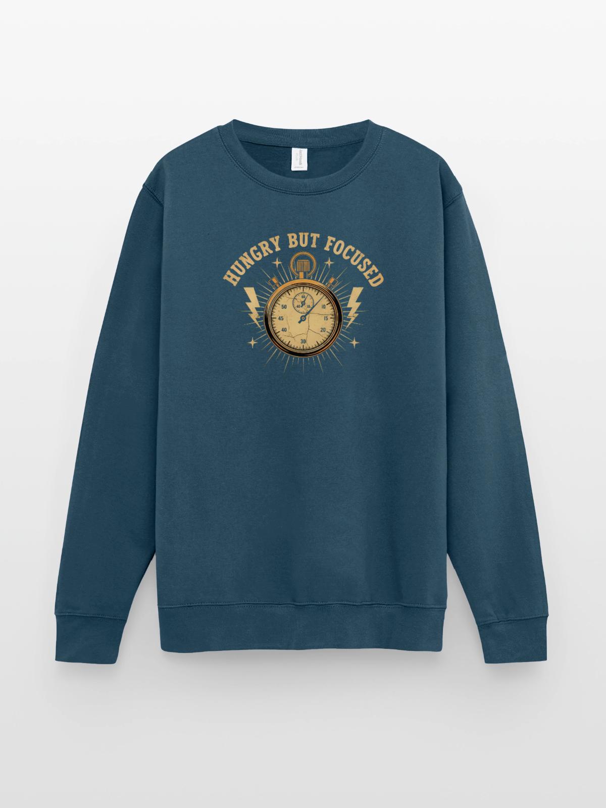 Hungry But Focused Taschenuhr - Unisex Pullover - Indigoblau - Vorne