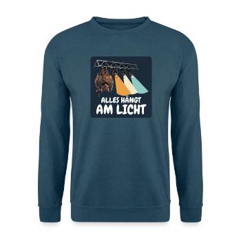 Alles hängt am Licht – Lichttechniker - Unisex Pullover - Indigoblau - Vorne