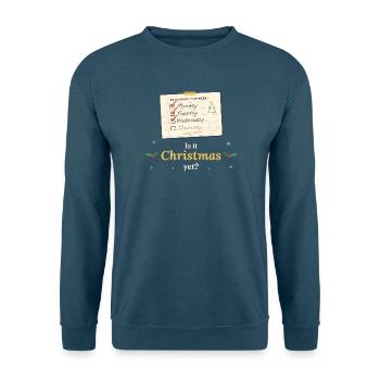Ist es weihnachtlich, aber lustiger Pullover an einem Wochentag - Unisex Pullover - Indigoblau - Vorne