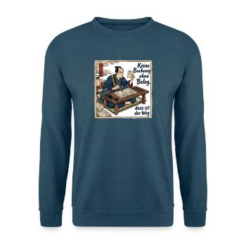 Keine_Buchung_ohne_Beleg_-_Ukiyo-e - Unisex Pullover - Indigoblau - Vorne