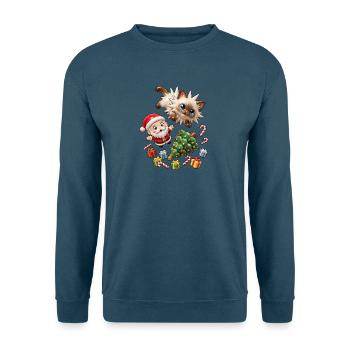 Weihnachts-Igel-Weihnachtsstimmung - Unisex Pullover - Indigoblau - Vorne