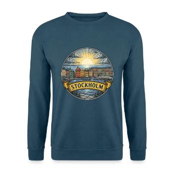 Stockholm, Schweden Reiseabzeichen Gamla Stan Geschenk - Unisex Pullover - Indigoblau - Vorne